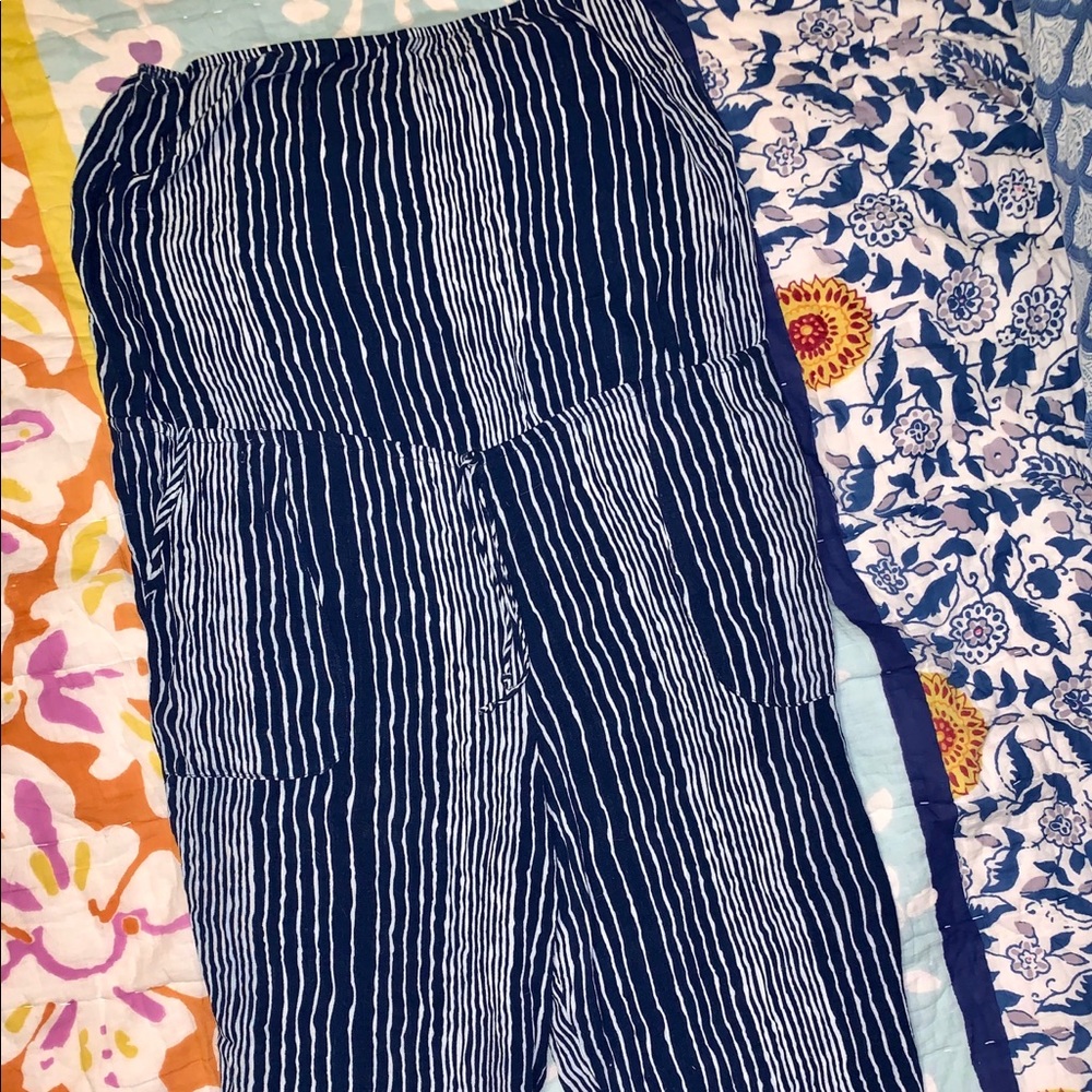 Blue and White Jumpsuit